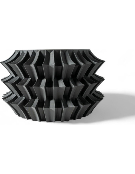 Maceta Moderna Shogun Galería de Goteo 15.24 cm Negro