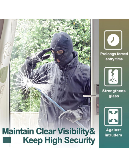 Película de Seguridad NIDOJP para Ventanas 44.5cm x 1.98m