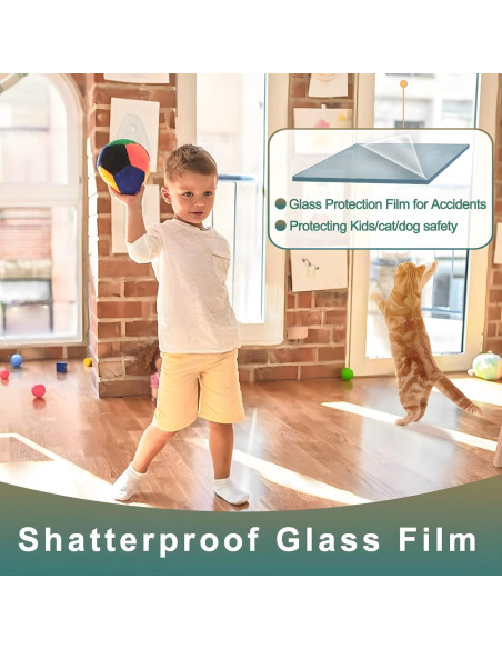 Película de Seguridad NIDOJP para Ventanas 44.5cm x 1.98m