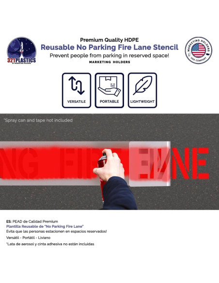 Plantilla No Estacionar Carril de Incendio 30.48 cm Marketing Holders