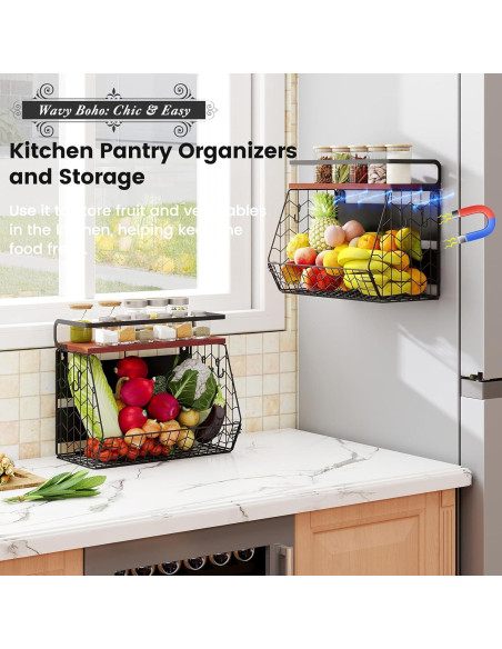 Cesta Magnética para Nevera Yanone - Organizador de Cocina 2.26 kg