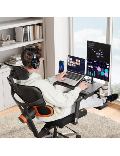 Mesa de cama ajustable Newtral LAPRO-B, negra, plegable 2