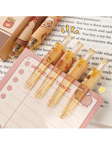 Bolígrafos de Gel Retráctiles MOZXIRZ 0.5mm Tinta Negra 6 Pcs