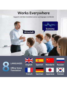 Auriculares Traductores Inalámbricos OWS AI 144 Idiomas Bluetooth 2
