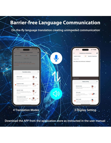 Auriculares Traductores Inalámbricos OWS AI 144 Idiomas Bluetooth