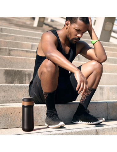 Prensa Francesa Portátil BRBHOM 350ml Acero Inoxidable Negra