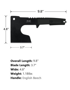Hacha de Camping JXE JXO 24.9 cm con Funda de Nylon 2