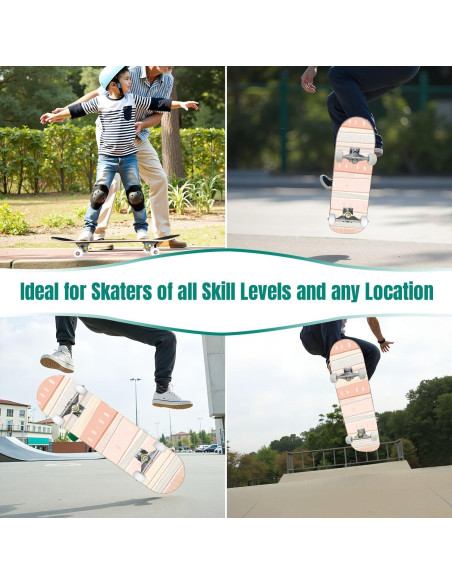 Patineta Completa UHMLTCRBOD 31" x 8" 7 Capas Arce Doble Kick