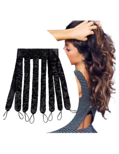 Rizador de Cabello Sin Calor JYHi, Diadema Ajustable, Negro