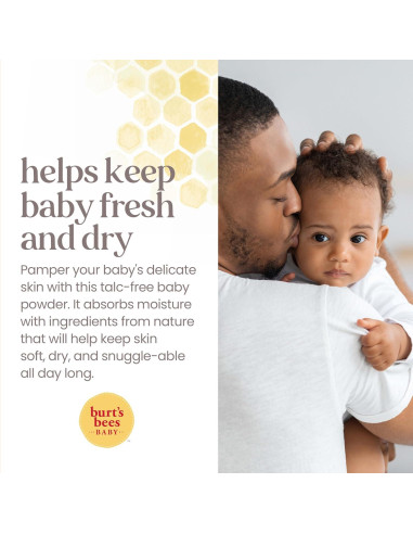 Polvo para Bebés Burt's Bees 212g Libre de Talco Hipoalergénico