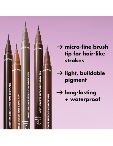 Bolígrafo de Cejas e.l.f. Holy Strokes Castaño 11g