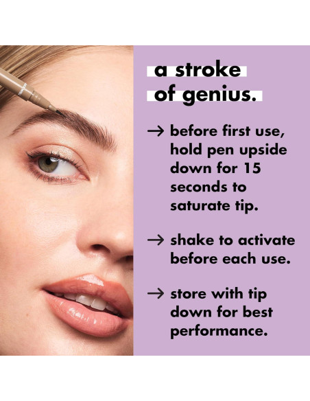 Bolígrafo de Cejas e.l.f. Holy Strokes Castaño 11g