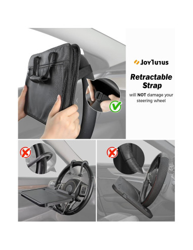 Bandeja de Comida para Volante JOYTUTUS 40.9x25.4cm Negra