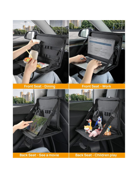 Bandeja de Comida para Volante JOYTUTUS 40.9x25.4cm Negra