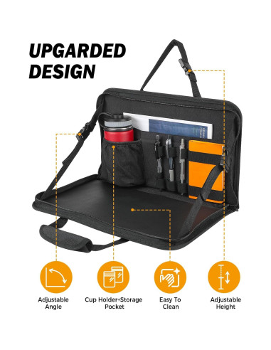 Bandeja de Comida para Volante JOYTUTUS 40.9x25.4cm Negra