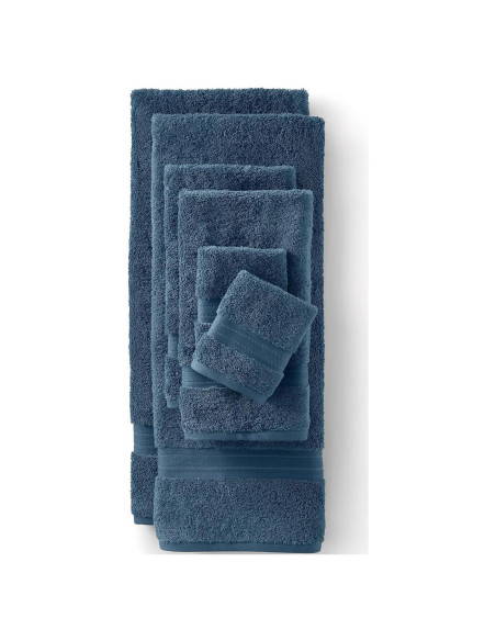 Juego de Toallas Supima Lands' End 6 Piezas Azul Bering Sea