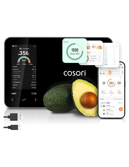 Báscula de Cocina Inteligente Cosori CNS-R001S-X 5 kg con App