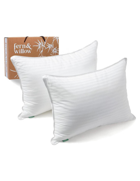 Almohadas Premium Fern y Willow - Juego de 2 - 91cm x 51cm - Suave y Fresca