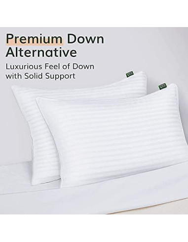 Almohadas Premium Fern y Willow - Juego de 2 - 91cm x 51cm - Suave y Fresca