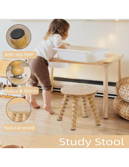 Taburete de Madera Sólida HuiDao 26.92 cm Antideslizante