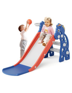 Tobogán Plegable 67i para Niños 118.6 cm con Aro de Baloncesto