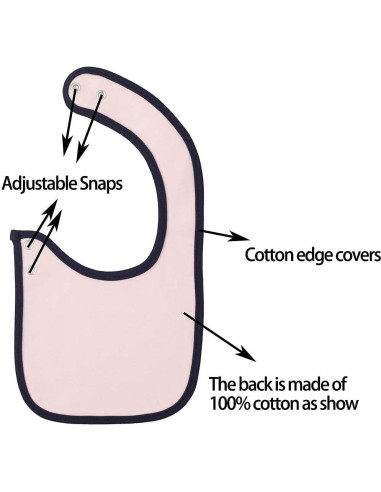 Maiwa 6 Baberos Impermeables de Algodón para Bebés Unisex