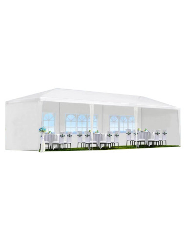 Carpa de Fiesta Exterior Gazebo EliteZ 10x9m con 8 Paredes Removibles