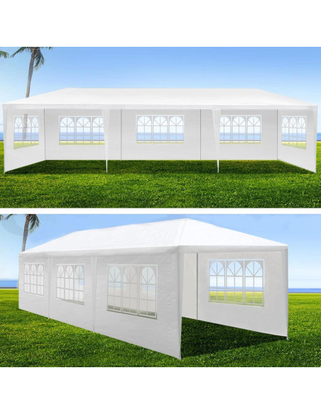 Carpa de Fiesta Exterior Gazebo EliteZ 10x9m con 8 Paredes Removibles