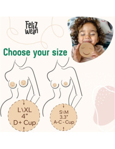 Cubiertas de pezón reutilizables Feliz Wean - Destete suave 2