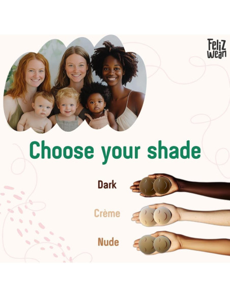 Cubiertas de pezón reutilizables Feliz Wean - Destete suave