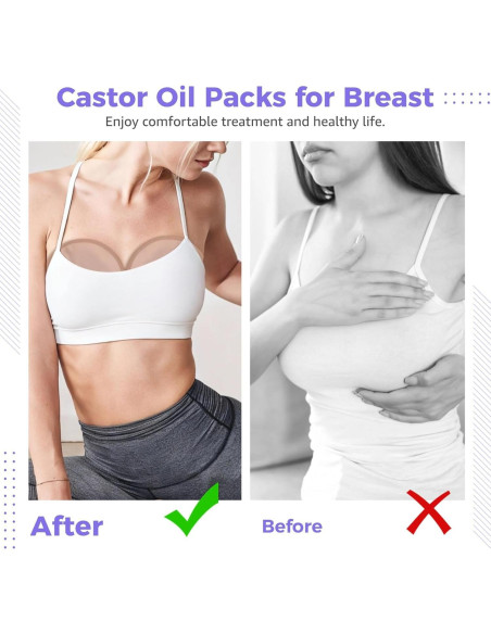 6 Almohadillas Reutilizables de Aceite de Ricino Orgánico - Algodón