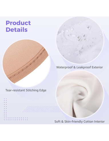 6 Almohadillas Reutilizables de Aceite de Ricino Orgánico - Algodón