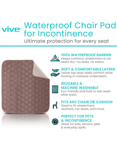 Almohadilla Impermeable Sures 56x53 cm - Protector Lavable para Sillas