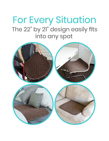 Almohadilla Impermeable Sures 56x53 cm - Protector Lavable para Sillas