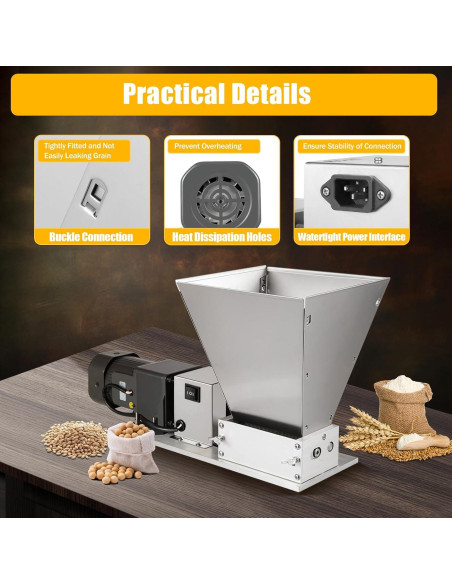 Molino de Granos Eléctrico GOSHET 4L 60W para Alimentos