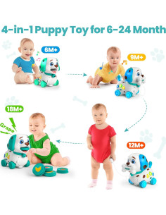 Juguete Musical Educativo HYC Cachorro Verde 4 en 1 2