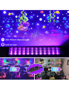 Barra de luz negra LED 100W ISUERFY IP66 a prueba de agua 2