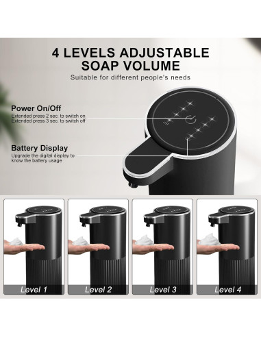 Dispensador Automático de Jabón Espumoso Foyucool 360ml USB-C