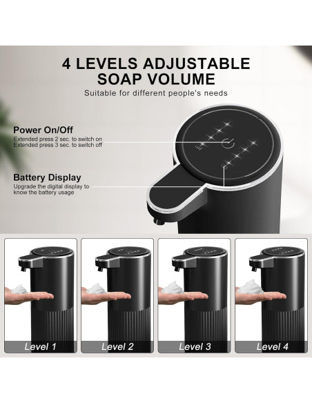 Dispensador Automático de Jabón Espumoso Foyucool 360ml USB-C