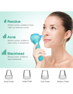 Exfoliador Facial UMICKOO IPX7 con Pantalla LCD y 5 Cabezas 2