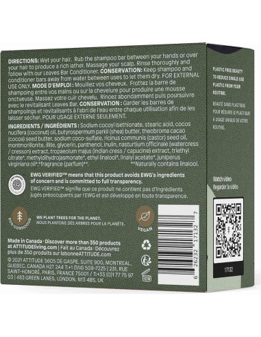 Champú Hidratante ATTITUDE 113.4 g Vegano Aceite de Ricino