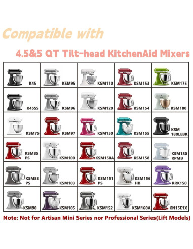 Tazón de Acero Inoxidable 5.5 QT LynnXH para KitchenAid