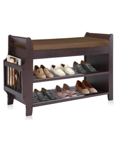 Banco de Almacenamiento YUKOOL de Bambú 79 cm con Cojín