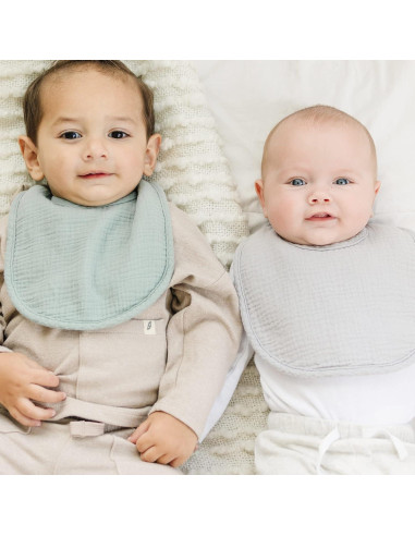 Baberos de Muselina Konssy 8 Piezas Unisex Ajustables