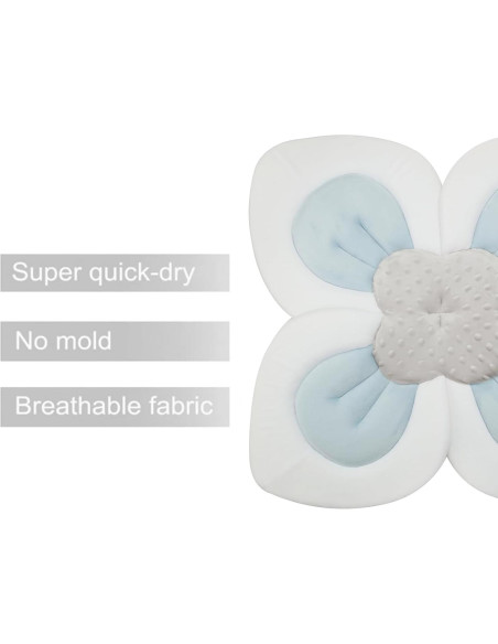 Almohadilla de Baño para Bebés PandaEar - Azul, Lavable