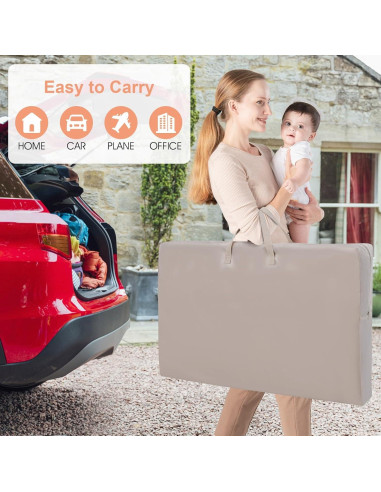 Cuna Lateral INFANS 3 en 1 Plegable con Colchón Beige