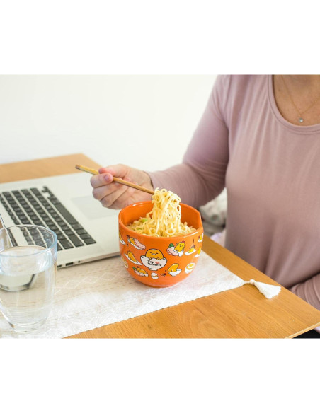 Juego de Vajilla de Cerámica Gudetama | Tazón Ramen 590 ml