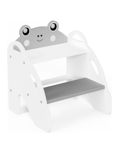 Taburete de Paso para Niños Ndahjahd 2 Pasos Madera Gris