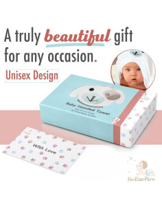 Toalla de Baño con Capucha FOREVERPURE - 89x89 cm Blanca 2