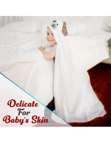 Toalla de Baño con Capucha FOREVERPURE - 89x89 cm Blanca